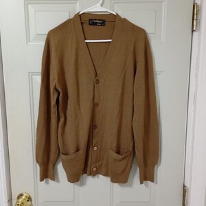 Pulligan all-over Pure Virgin Wool cardigan men's Sz 4 (S)
